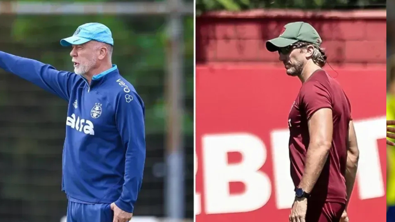 Arte do duelo entre Grêmio e Fluminense pelo Brasileirão